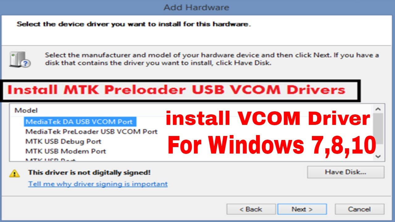 usb vcom drivers download